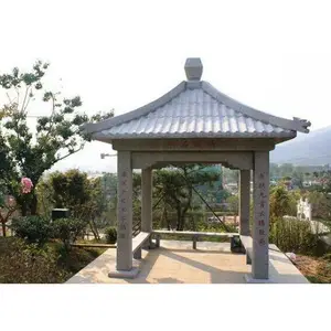 汉白玉石亭子订做景区大理石凉亭造型景观红石头亭