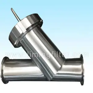 LM-不锈钢 卫生级食品级Y型过滤器 焊接快装螺纹法兰