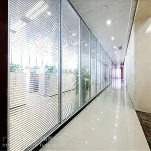 广州侧单玻百叶隔断帘成品隔断
