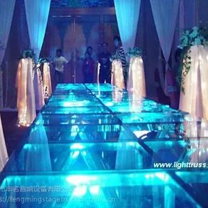 婚庆钢化玻璃舞台T台舞台秀场玻璃舞台