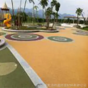 美沥特透水胶粘石路面材料