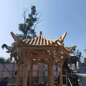 广元木制防腐木凉亭定制木屋批发全榫卯施工
