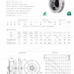 STORMFAN 斯托姆 DC 后倾离心风机 400A、400B、400C