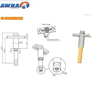 第4代IPEX天线连接器适配内置弹簧射频探针AWNA-418-J2