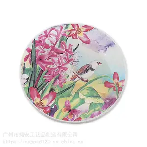 厂家直销创意卡通陶瓷木杯垫隔热防水陶瓷杯垫碗垫餐桌垫礼品促销