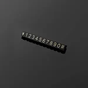 9*6透明黑字金字五边形珠宝手饰手表标价牌现货