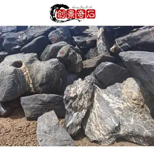 青海太湖石基地-太湖石假山案例-青海驳岸假山太湖石