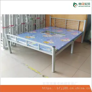 铁床出租房铁架床单人床1.2米铁床1.5米铁架床员工宿舍单人床批发订制东莞中堂铁床