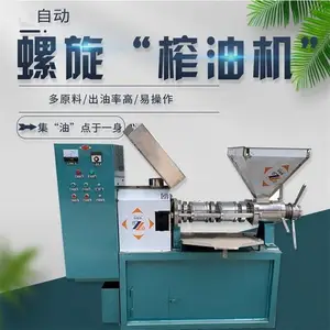 浩凡100型冷热两用棉籽炸油机 不锈钢食用油挤油机 花生螺旋榨油机