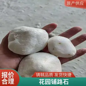 花园装修铺路白色抛光雨花石鹅卵石 20-30mm机制砾石彩色石子