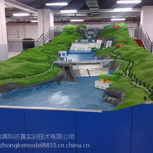 供应湖南中教ZJGK-SG定制三级梯级综合水利枢纽动态仿真模型