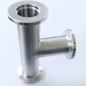 不锈钢304/316L KF16/25/40/50 标准真空三通 可根据客户需求定制,产品均经氦质谱检漏合格后出厂