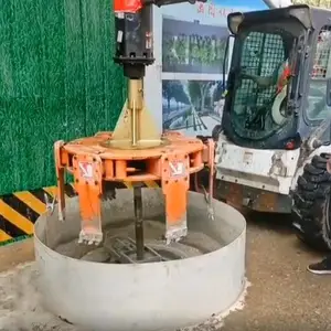 挖掘机液压铣刨器 圆形铣刨头 钩机属具井盖铣刨机 市政污水井破碎机