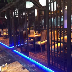 中式湘菜风格餐厅桌椅组合爱上饭餐厅餐桌椅