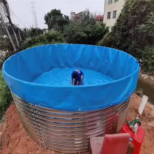 江门 阳春 开平 茂名养殖圆形镀锌板养殖水池支架厂