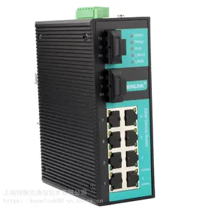 KLM5510工业级百兆8光2电导轨式以太网交换机DC24V交换机110/220V