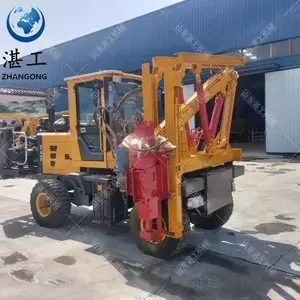 公路护栏打桩机 波形液压高速路打桩机 护栏钻孔打桩机 产地直销
