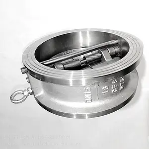 厂家现货 不锈钢H77X对夹式双瓣止回阀 蝶式单向阀