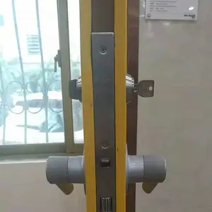 日本MIWA GT60隔音天地长插销静音带钥匙GT6192-1地铁室内气密锁