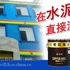 神奇!***次见水泥上直接刷的漆,还保10年!辽宁抚顺数码彩外墙涂料厂家!