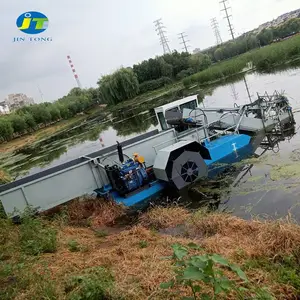 上海中小型全自动水葫芦打捞清理船 水草收割保洁船 漂浮物打捞船