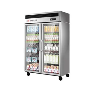银都商用展示柜 JBL0623大二门冷藏展示柜 双门饮料陈列柜 冷藏柜