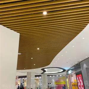 U型滚涂木纹铝方通_欧百建材地铁铝方通_***铝方通