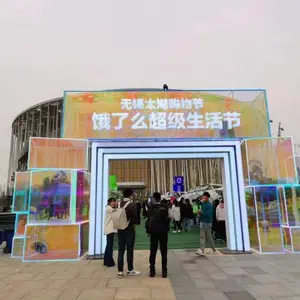 龙门架搭建 集市门头 马拉松起点终点门型架搭建舞台搭建桌椅刀旗