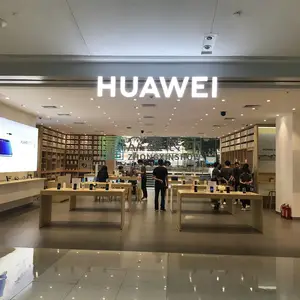 华为3.5智能配件柜 2019华为手机柜台 灯箱手机柜