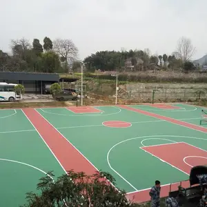 硅PU球场材料,篮球场施工,新国标包工包料验收