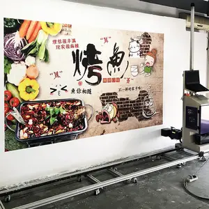 新款三喷头HC-T5墙体彩绘机大型壁画墙体打印机广告喷绘机
