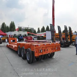 大件运输专用车 出口重型低平板半挂车 多线轴半挂车 车桥提升转向