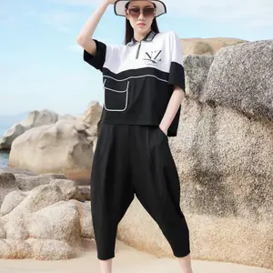 广东设计师品牌 HKS&JXL24夏 不规则设计感上衣 人棉舒适连衣裙 折扣女装货源
