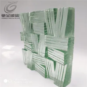 驰金直供热熔玻璃 超白波浪纹压花玻璃 可定制加工 欢迎咨询