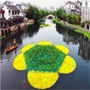 承接各种水生植物浮床河道绿化沉水植物生态浮岛景观绿化工程