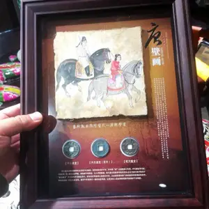 西安仿古壁画镜框装裱 汉唐遗风装饰壁画 陕西特色纪念品