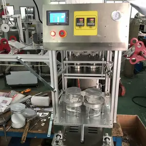 外贸出口 pet罐铝模热封机 广口瓶锡纸膜封口机 食品塑料罐热封膜机