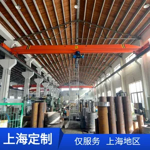 便力定制lda型10t-16.5m电动单梁吊机 钢构车间用5吨轨道式吊车