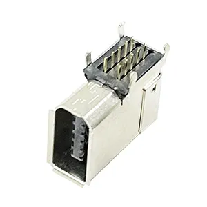 6491系列 IEEE 1394连接器/10P/侧插/通孔/焊板型双塑连接器
