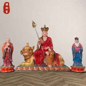 山地藏王菩萨神像地藏坐骑谛听独角兽神像闵公道明树脂佛像定制