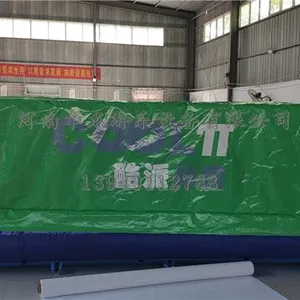 华龙游乐定制充气救生垫,救生防护垫,救生垫,高空防护垫,消防救生垫