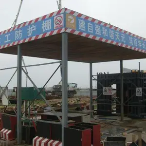 天津铁艺护栏-围栏-建筑工地安全通道防护棚-***格