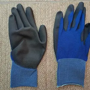 百安品牌18针PU涂掌防静电手套,厂家直销