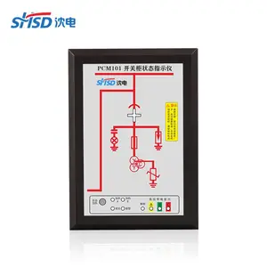 上海沈电PCM101开关状态指示仪带RS485通讯温湿度控制模拟图高压带电储能