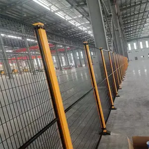 中实 车间机器人防护网 仓库隔离栅黄黑色高度长度可定制