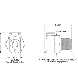 Mcmaster-carr 5478K711高压黄铜空气快速断开管接头