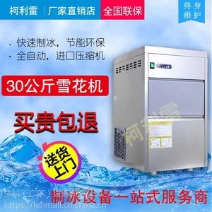 30公斤雪花制冰机商用20KG-500KG碎冰机雪花机全自动生鲜火锅奶茶店、