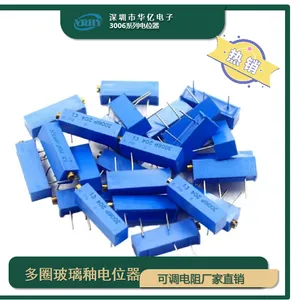 国产3006P侧调卧式精密可调电位器,预调多圈长条蓝色电位计