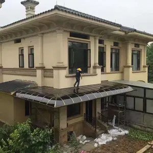 平谷定制铝合金雨棚 汽车停车棚 露台防雨棚 窗棚 门口铝合金雨棚 房檐雨搭