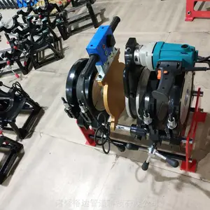 63-200型手摇双环热熔焊机 翻盖带表PE管材手动热熔对接机